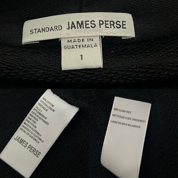 Standard James Perse Shawl Collar Open Front Cotton Jacket Black size 1/Small - Picture 5 of 5